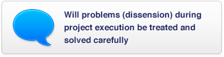 Will problems (dissension) during project execution be treated and solved carefully